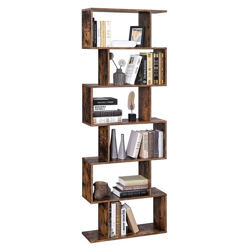 Parya Home - Bookcase - Cube - 6 Compartments - Brown