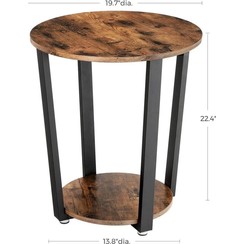 Side table - Dark brown - 50x50x57