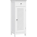 Parya Home - White Bathroom Cabinet - Includes 1 panelled door - Rustic - MDF