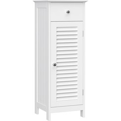 Parya Home - White Bathroom Cabinet - Includes 1 panelled door - Rustic - MDF