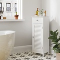 Parya Home - White Bathroom Cabinet - Includes 1 panelled door - Rustic - MDF