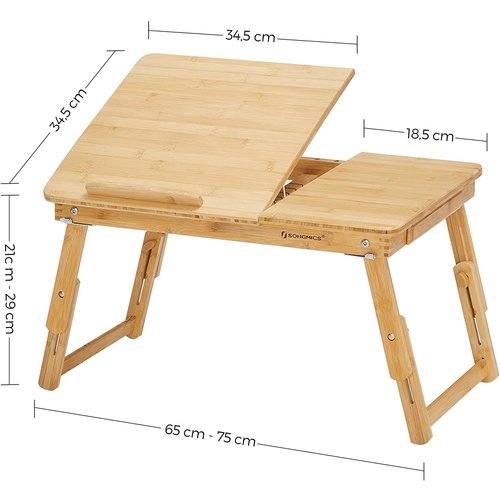 Parya Home - Houten Laptoptafel - Bamboe - Bruin