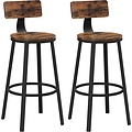 Parya Home - Barstool - Set Of 2 - Vintage - Black