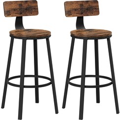 Parya Home - Barstool - Set Of 2 - Vintage - Black