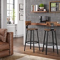 Parya Home - Barstool - Set Of 2 - Vintage - Black