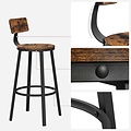 Parya Home - Barstool - Set Of 2 - Vintage - Black