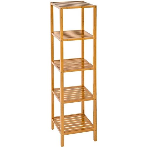 Bathroom Rack - 5 Shelves - Bamboo - Wood