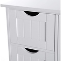 Bathroom Cabinet - 4 Drawers - MDF - White