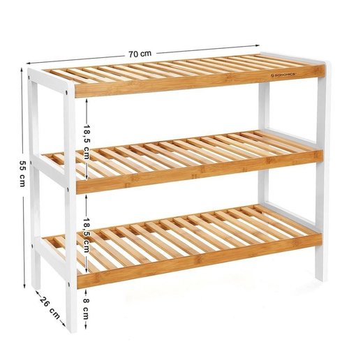 Shoe Rack - Bamboo - 12 Pairs