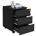 Bureau Ladeblok verrijdbaar Incl. Slot - 55x45x39cm - Zwart