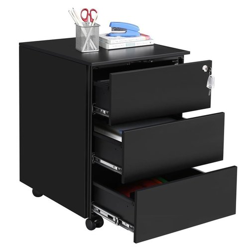 Drawer unit incl. lock - 55x45x39cm - Black