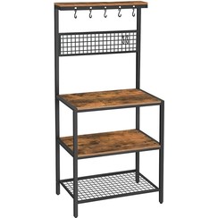 Kitchen cabinet - with hooks and shelves - 84 x 40 x 170 cm