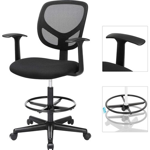 Songmics Office chair - Black - Polyurethane - 70 x 70 x 128