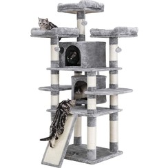 XXL Cat tree - Grey - 60 x 55 x 172 cm - Grey - 60 x 55 x 172 cm