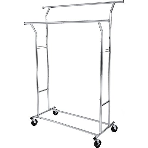 clothes rack on 4 large wheels - very stable up to 110 kg - adjustable