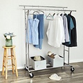 clothes rack on 4 large wheels - very stable up to 110 kg - adjustable