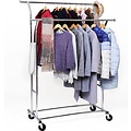 clothes rack on 4 large wheels - very stable up to 110 kg - adjustable