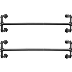 2 Wall bars - Clothes Rack - clothes rail 110 x 30 x 29,3 CM