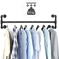Clothes Rack - Metal - Wall Mounted - 7 x 110 x 30 cm