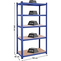 Parya Garden - Shelving unit - 200 x 100 x 50 cm - 5 Shelves