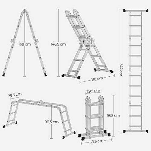 Parya Garden - Ladder - 3,5 m - zilver
