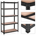 Parya Garden- Shelf unit - 5 shelves - 180 x 90 x 40 cm - Black