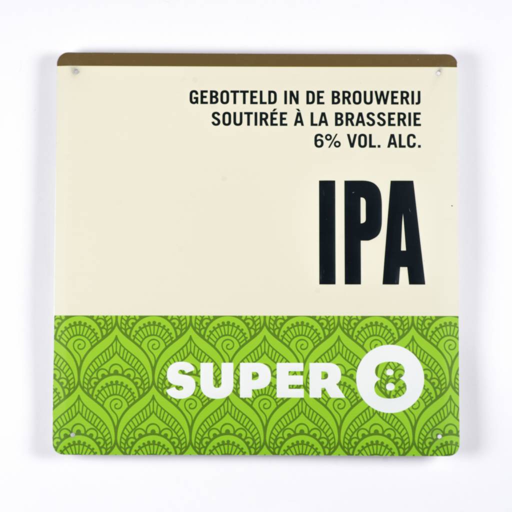 SUPER 8 SUPER 8 IPA - aluminium muurdecoratie