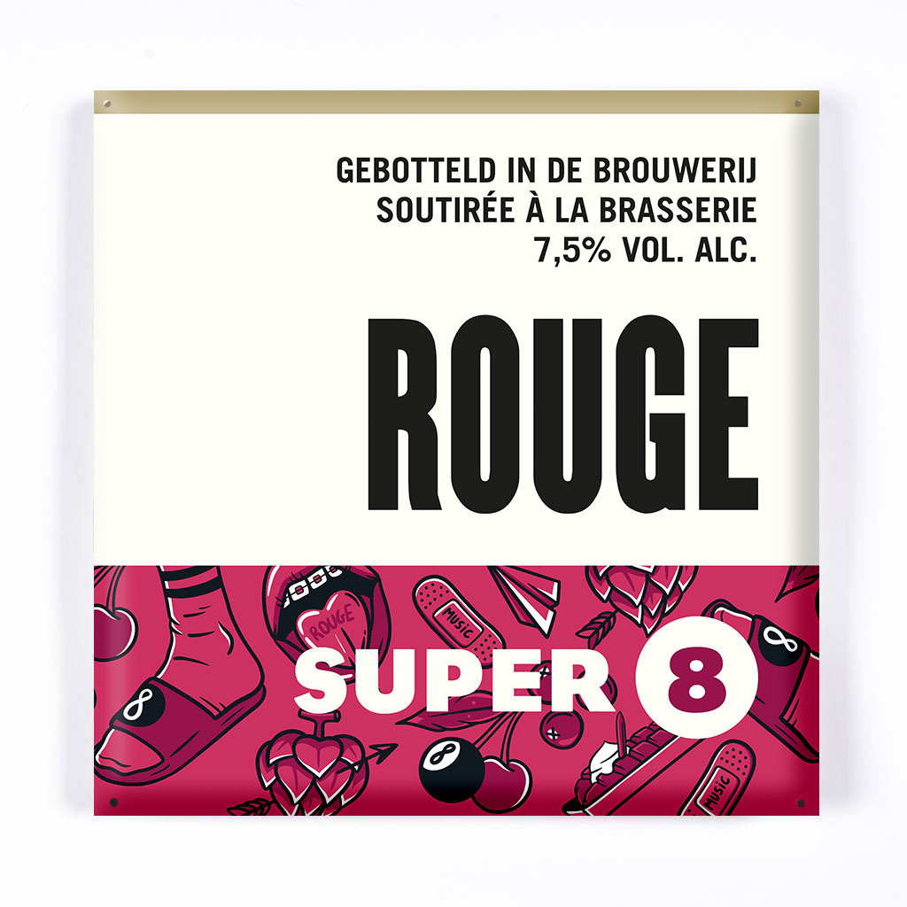 SUPER 8 SUPER 8 Rouge - alu plate