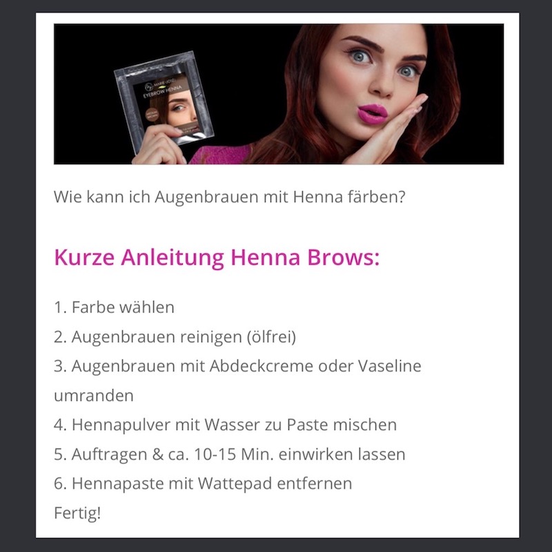 Erfahrung Augenbrauen Henna Anleitung Brows