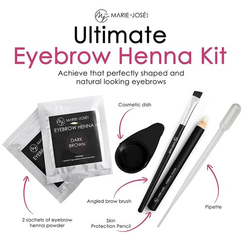 Marie-José Henna Eyebrow Dye Set for 10 Applications