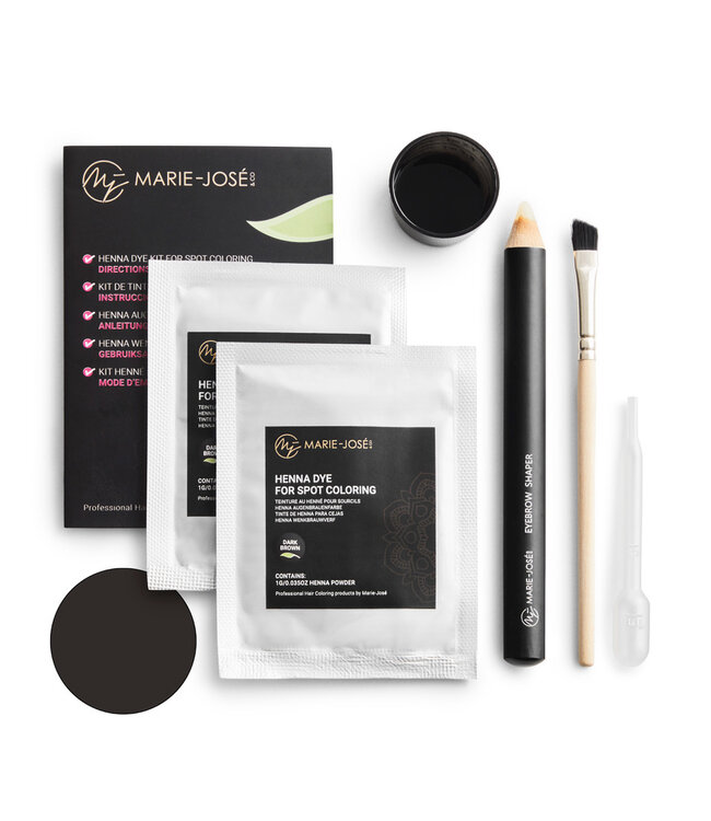 Marie-José Henné pour les sourcils - Set pour 10 applications