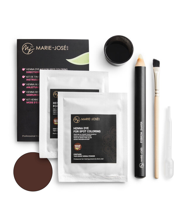 Marie-José Henna Eyebrow Dye Set for 10 Applications