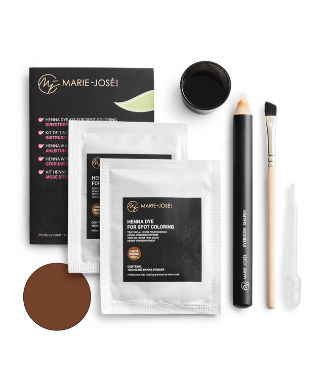 Marie-José Henna Eyebrow Dye Set for 10 Applications