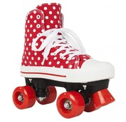 ROOKIE ROLLERSKATES ROOKIE CANVAS HIGH ROOD/WITTE ROLSCHAATSEN