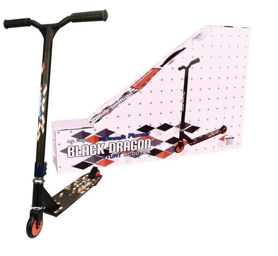 BLACK DRAGON STUNTSTEP ZWART/FLUORORANJE