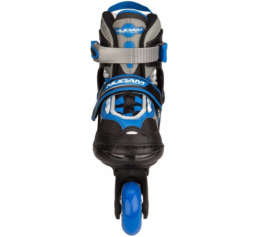 NIJDAM VERSTELBARE INLINE SKATES,  ZWART/BLAUW