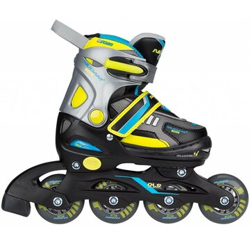 Nijdam NIJDAM VERSTELBARE INLINE SKATES, ZWART/GEEL