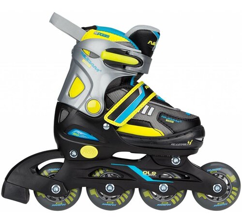 Nijdam NIJDAM VERSTELBARE INLINE SKATES, ZWART/GEEL