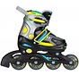 NIJDAM VERSTELBARE INLINE SKATES, ZWART/GEEL