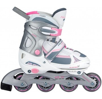 Nijdam NIJDAM VERSTELBARE INLINE SKATES, WIT/ROZE
