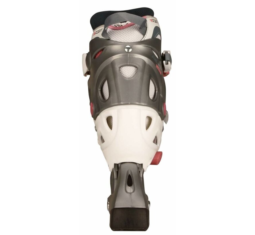 NIJDAM VERSTELBARE INLINE SKATES, WIT/ROZE
