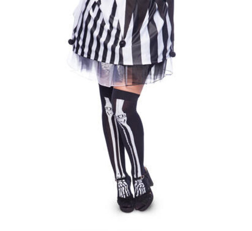 HALLOWEEN SKELET STAY-UP STOCKINGS