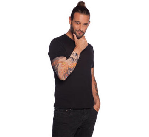 HALLOWEEN TATOEAGE MOUW DOODSHOOFD EN VUUR