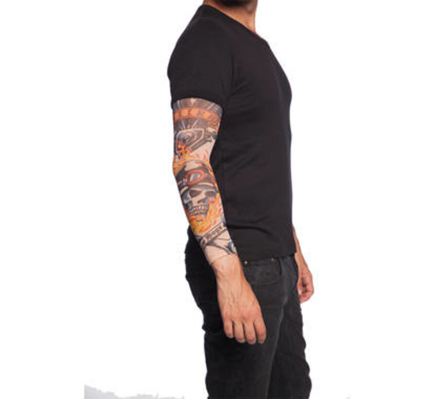 TATOEAGE MOUW DOODSHOOFD EN VUUR