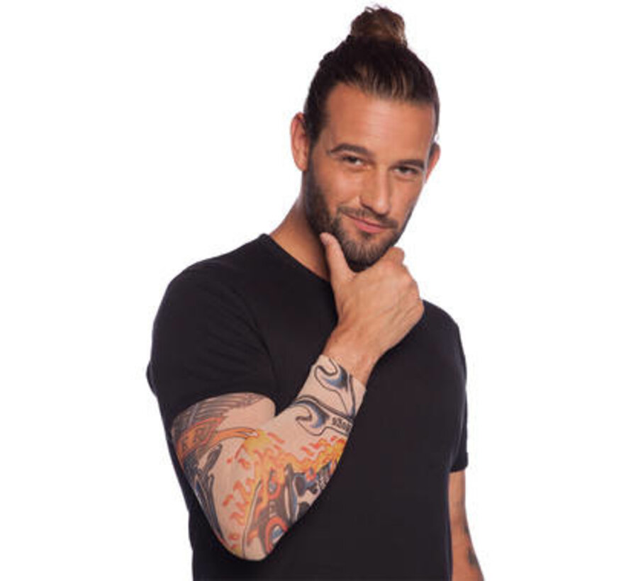 TATOEAGE MOUW DOODSHOOFD EN VUUR