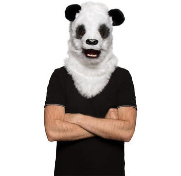 HALLOWEEN PANDA MASKER MET BEWEGENDE MOND