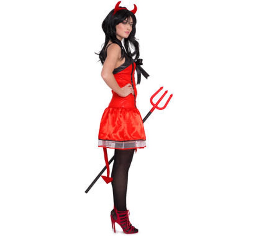 RODE DUIVEL JURK DAMES L-XL