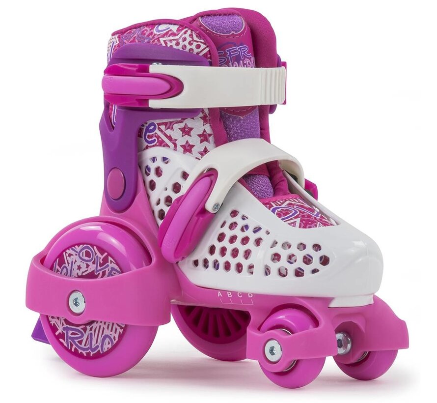 SFR STOMPER VERSTELBARE ROZE MEISJES ROLSCHAATSEN