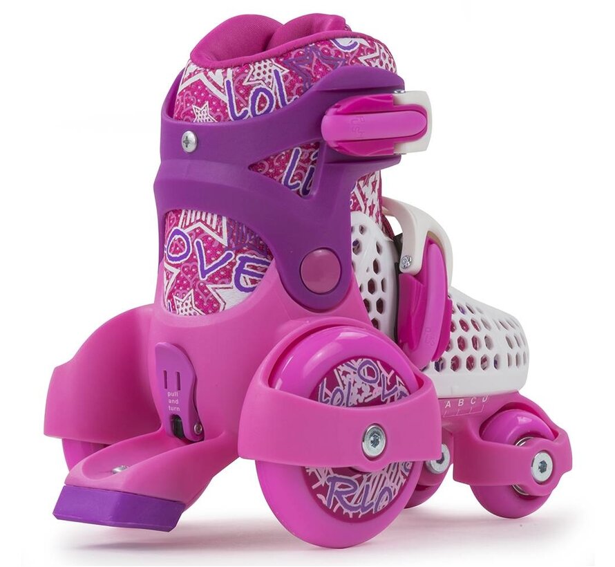 SFR STOMPER VERSTELBARE ROZE MEISJES ROLSCHAATSEN