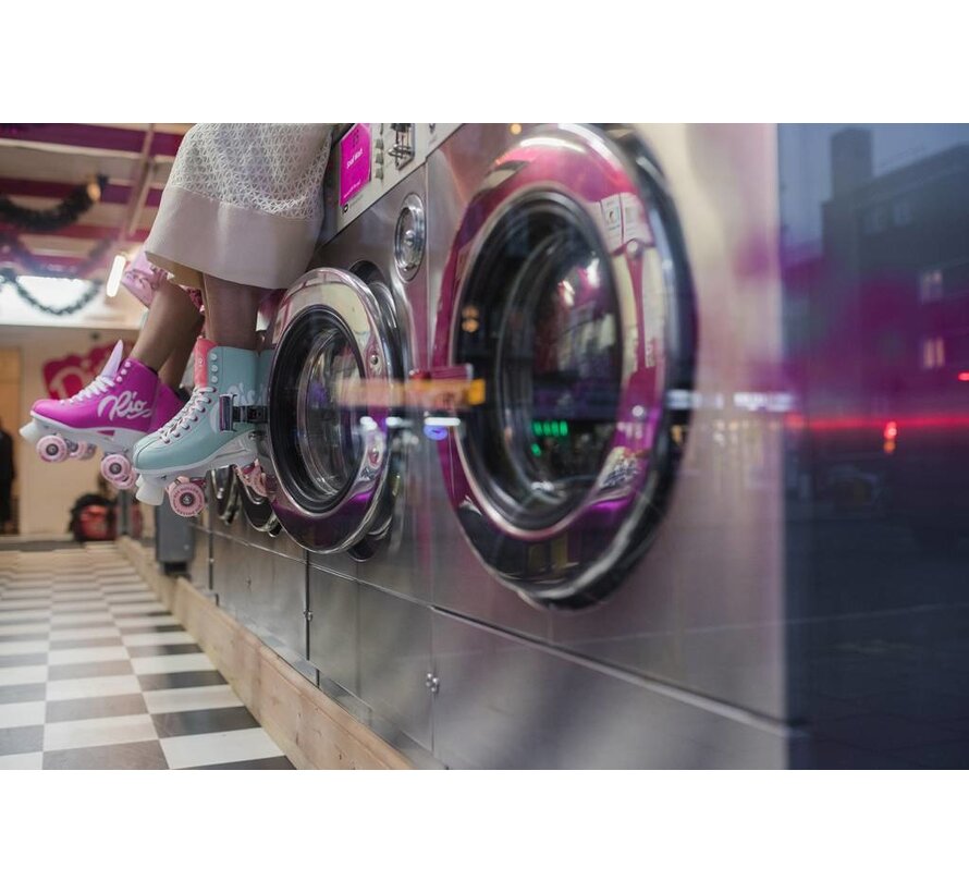 FIGURE SCRIPT TAN/BLEU ROLSCHAATSEN